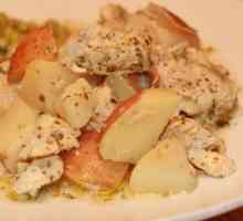Krumpir s piletinom u pećnici u loncu - jednostavna i zadovoljavanju jelo