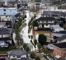 Velikih poplava u Japanu, potaknuta snažnim tajfunom