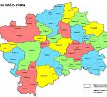 Prag. Karta Praga i podijeljena na okruge.