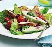 Recept za salatu s avokadom i piletine - dimljena ili kuhana
