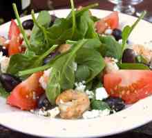 Grčka salata s kozicama. Recept sa slikom