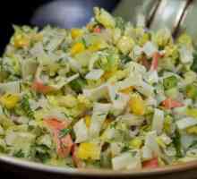 Rak salata s kukuruzom i krastavcima. recepti