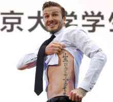 David Beckham tetovaža na vratu. Što Beckham tetovaža