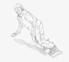 Crtanje lekcije: kako nacrtati olovkom snowboarder faze