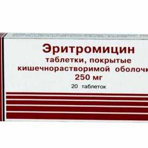 Antibiotski „eritromicina” (tablete) - Primjena Napomene