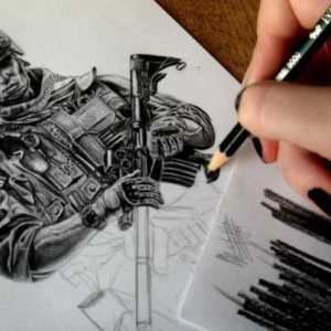 Kako crtati olovkom vojnik? Korak po korak pogled na nekoliko načina