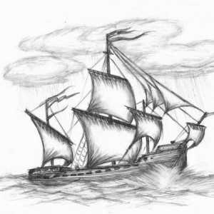 Kako crtati ratni brod u olovku?