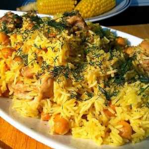 Kako kuhati rižoto u tavi, korištenjem svinjskog mesa i dugog zrna riže?