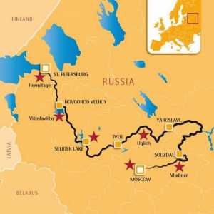 Prevladavanje udaljenost od Moskve do Sankt Peterburga
