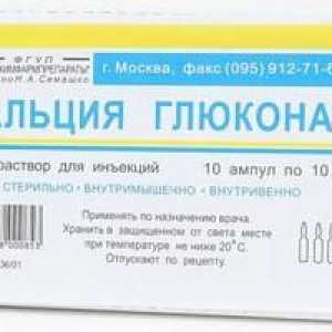 Uporaba droga „kalcij glukonata” intravenozno. instrukcija