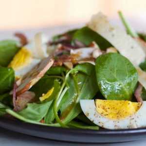 Salate s špinat: korak recept