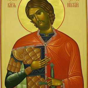 St. Alexander Nevsky. Ikona Alexander Nevsky. Rukopisnih pravoslavne ikone