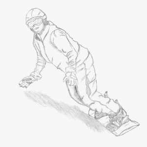 Crtanje lekcije: kako nacrtati olovkom snowboarder faze