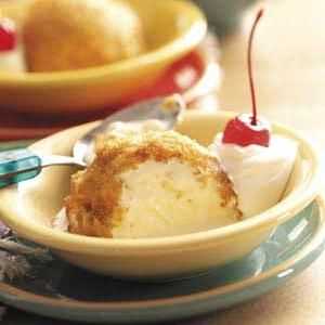 Fried Sladoled: recept i serije kolač desert „Aljaska”